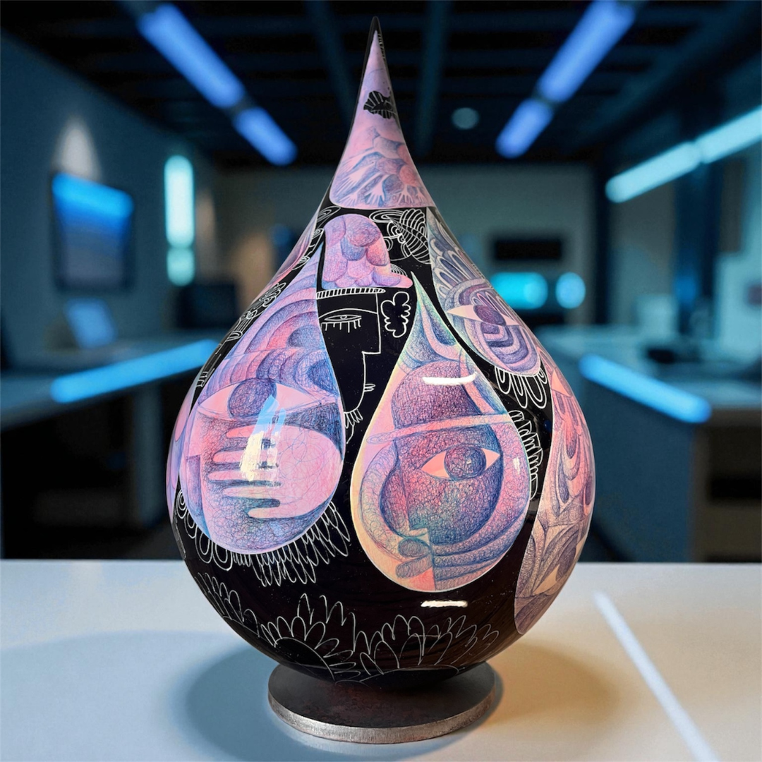 Annabelle Tattu | Sa sculpture "Dans ma goutte"